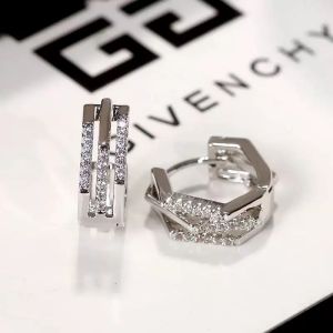 Fashionable Personalized Micro Studded Unique Earrings with Circles Light Luxury High-End Feeling Ear Studs Earrings for