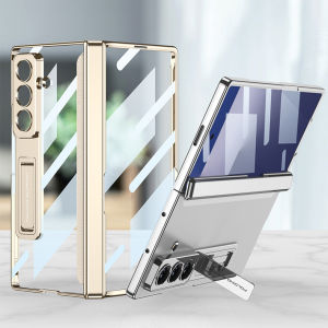 For Samsung Galaxy Z Fold 7 case transparent stand hinge cover film Full protective case