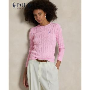Polo Ralph Lauren Women Cable-Knit Cotton Crewneck Sweater
