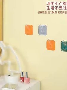 Thanh 6 Móc Dán Tường Treo Đồ Siêu Dính Chịu Lực Móc Dán Tường Trong Suốt 6 Nhánh Treo Dính Siêu Chắc