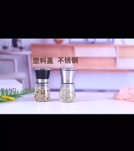 (พร้อมส่ง) ขวดบดพริกไทย เครื่องเทศ ขวดแก้วไร้สารตะกั่ว หัวสแตนเลส และพลาสติก