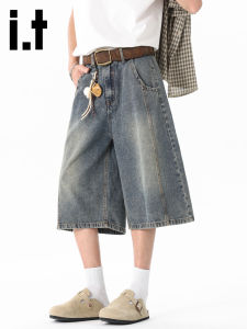 izzue | Quần Short Đenim Rửa Retro Mòn Gối