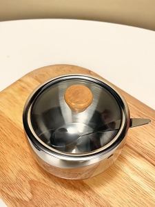 304 Stainless Steel Seasoning Jar Set With Tray | Kitchen Modern Spice Condiments Storage Set Balang Perasa Keluli Tahan