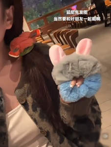 Miniso Disney Zootopia Hair Tie Judy Nick Plush Hair Tie Scrunchy Hair Tie Suitable for Autumn and Winter