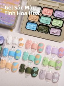 Keo Sơn Móng Tay Bán Cứng 9 Màu Độ Bão Hòa Cao Dùng Cho Làm Móng Tự Làm Dạng Dầu Dạng Que Thiết Yếu Cho Tiệm Nail Mỗi Màu 2.5g