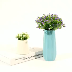 Mini Imitation Fake Flower Green Plant Pot Decoration Plant Small Plastic Flower Single