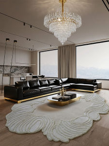 Custom Creamy French Aesthetic Minimalist Wool Carpet