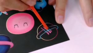 9Pcs/Set Cartoon Scratch Art Magic Painting Paper Card Kit Creative Double Sides Colorful Drawing Stick Kids DIY Toys Cartoon Unicorn Mermaid Animal Space Ocean Dinosaur Color Drawing Board With Graffiti Stencil For Drawing Stick Boys Girls DIY Educational