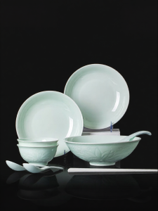 mornenjoy | Underglaze Colored Light Luxury Celadon Fine Porcelain Dinnerware
