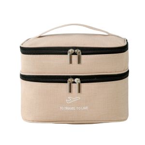 Dual-tiered Large Capacity Waterproof Travel Toiletry Organizer C17