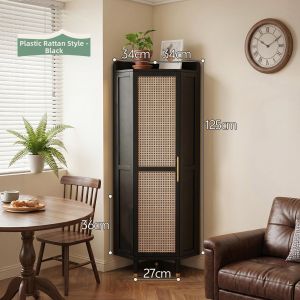 ZHUSHANXIA | 90 Degree Corner Storage and Display Cabinet