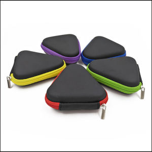 Triangle Mini Portable Storage Bag Round High Quality EVA Earphone Bag for Charging Cable Coin Purse Protective Water Proof Travel Bag