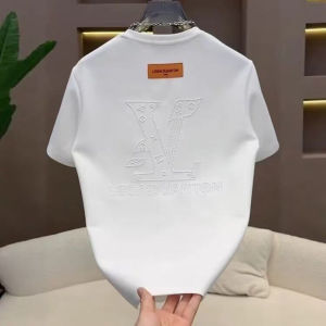 LIIEN NOOS | Embroidered Luxury Mens T-Shirt Short Sleeve Ice Silk
