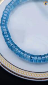 Collection Grade Natural Aquamarine Abacus Rondelle Bracelet