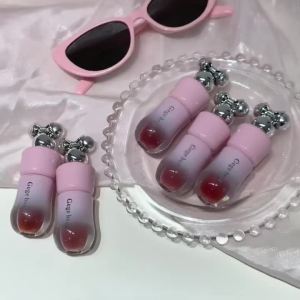 Gege Bear Cute Bow Lip Glaze Matte Velvet Lip Clay Long-lasting Color Non-drying Lipstick