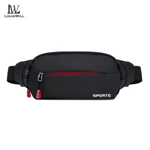 LouisWill Mens Waist Bag Chest Bag Waterproof Sports Bag Large Capacity Running Bag Casual Bag Cross Body Bag Outdoor Fitness Bag Phone Bag Travel Bag Business Bag