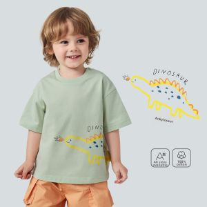 MINI BALA | Cotton Cute Dinosaur Pattern Boys T-Shirts