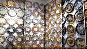 Eyre Cahaya modern mewah ruang tamu dekoratif jam dinding jam wajah batas yang jelas jam dinding dekoratif tiga dModern light luxury living room clock three-dimensional decorative wall clock