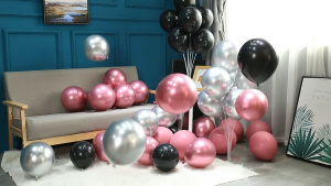 100pcs 10 Inches Chrome Metallic Latex Balloons Colorful Shiny Metallic Balloons for Birthday Bridal Shower Wedding Christmas Decorations