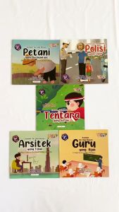Buku Cerita Anak Bergambar / Seri Profesi : Bismillah Aku Ingin Menjadi Arsitek Guru Tentara Polisi Petani Dokter / Bilingual Full Color