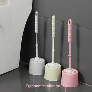 Stainless steel long handle brush for bathroom cleaner toilet brush with holder toilet bowl brush with holder cleaning tools home essential round brush for 5 gallon cleaning brush with long handle brush for toilet bowl cleaner scrubber brushBINLU