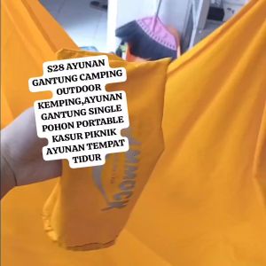 S28 ORI AYUNAN GANTUNG CAMPING OUTDOOR KEMPING GANTUNGAN SINGLE POHON PORTABLE KASUR PIKNIK TEMPAT T