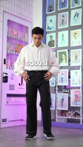 JINISO Loose Cargo Denim Jeans Pria