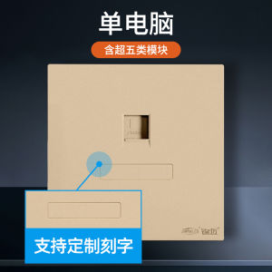 High-Speed Dual Computer Network Socket Panel Broadband Super Five Six Classes Thousand Mega Module Network Socket Multi-Pore Two Port