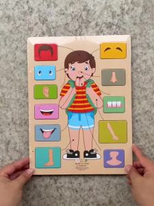 1 Set of Wooden Learning Boards for School Office and Home Use Helping You Learn about My Body a Perfect Gift for Family