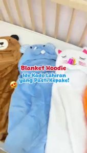 Perlengkapan Bayi Newborn Selimut Bayi Karakter BS-03 Selimut Bayi Topi Selimut Hoodie