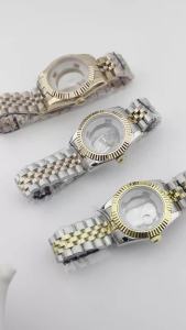 31mm Womens Datejust 316L Stainless Steel Sapphire Glass Case Cyclops Lens Suitable for NH05 Automatic Movement
