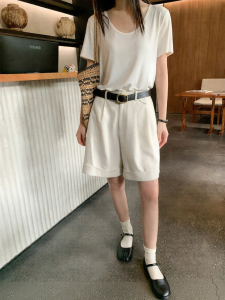 ALOHA LU | Quần Tây Cao Waist Rộng Chân Casual