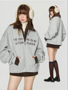 Turn Signal | Detachable Faux Fur Collar Hoodie Casual Loose Fluffy Thicken Outerwear
