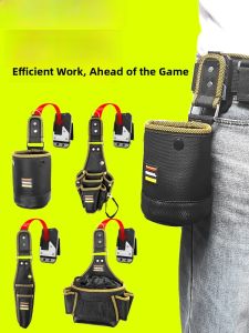 Nakioo Quick Hang Tool Waist Bag Portable Electrician Bag Screw Nail Accessories Waist Hanging Bag Tube Bag Oxford Cloth Material