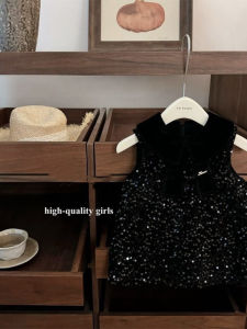 New Year Atmosphere Glitter Birthday Sleeveless Dress