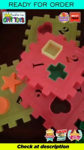 Mainan Puzzle Kubus Edukasi 3D-Mainan Puzzle Kotak Kerincing - Mainan Kubus Puzzle Geometri