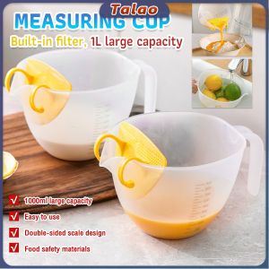Talao 1000ml Mixing Bowl Large Capacity Measuring Cup with Measurement Markings for Cooking Baking