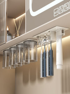 Kệ Đựng Bàn Chải Đánh Răng Chống Bụi Không Cần Khoan Kệ Đựng Cốc Rửa Miệng Kệ Đựng Kem Đánh Răng Thiết Bị Vệ Sinh Cá Nhân Cao Cấp