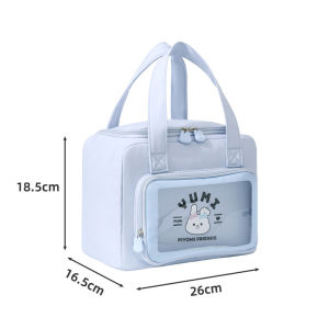Thickened Handheld Lunch Box Bag Cartoon Cold Pack Office Lunch Carrier Insulated Portable Food Storage Bag for Outdoor Travel