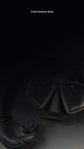 Kyro Tempered Glass Low Volume Freediving Mask with J-type Snorkel and Evabox