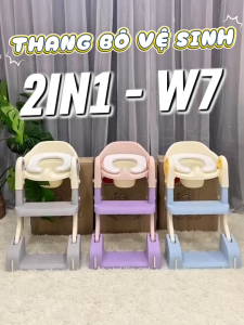 Thang Bô Vệ Sinh Gấp Gọn Cho Bé V-Baby W7 Thiết Kế 2IN1