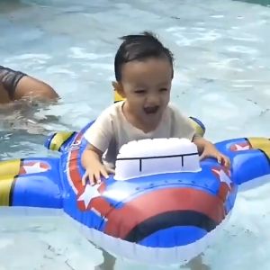 Childrens swimming ring salbabida floater baby Inflatable swimming ring child sunshade life-saving floating ring