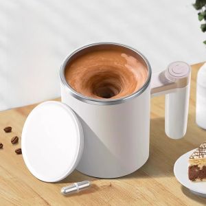 Portable Stainless Steel Coffee Cup Mens Edition Automatic Electric Stirring Cup Magnetic Rotation Rechargeable Water Cup