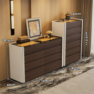 Modern Minimalist Six-Drawer Dresser Poetic Style Bedroom Jewelry Cabinet Coat Closet Storage Island Combination Eight-Drawer Entrance