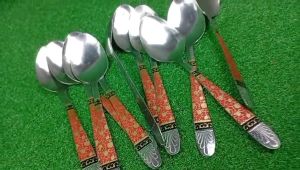 Sendok Makan Lusinan Stainless Set Tebal / Sendok Stenlis Batik Murah