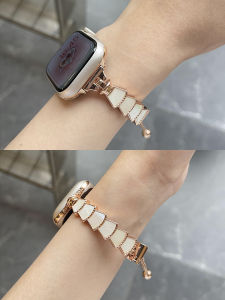 Xuanbei Shell Metal Chain Bracelet Compatible with Apple Watch S10 Apple Watch 7 8 9 Generations Thin High-End Watch Chain for Women 41/40mm