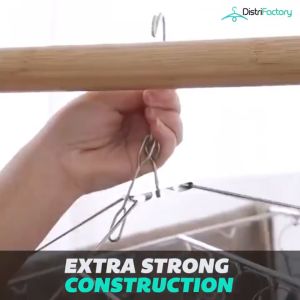 30 clips Stainless Steel Square Folding Hanger Socks Rack Super Thick Square With Clip Drying Rack Heavy Duty Hangers