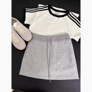 Váy Ngắn Chữ a Màu Xám Cạp Cao Cho Nữ Váy Thể Thao Thường Ngày Váy Ngắn Gợi Cảm Váy Bó Sát Váy Ngắn Mùa Xuân