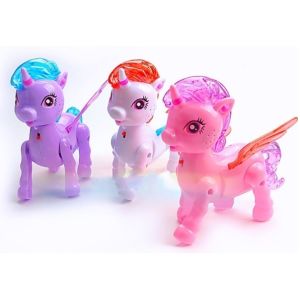 GBABY My Unicorn Pegasus Lovely Pony - Cute Walking Action Figures Rainbow Gift For Kids Girl Mainan Cartoon Birthday Party Dancing Toys Funny Educational Musical Dance Sound With LED Sound Animal