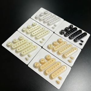 52/52/52mm SSS Single Coil Pickup Cover Set for Strat ST Electric Guitar 3Pcs Pickup Covers + 1 Volume 2 Tone Control Knobs + Sw